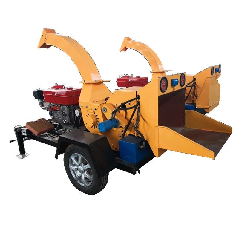 Chipper de madeira de motor diesel